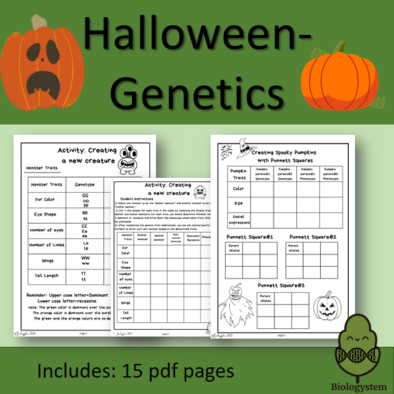 Brilliant Halloween Ideas: Spooky Biology-Genetics Activities